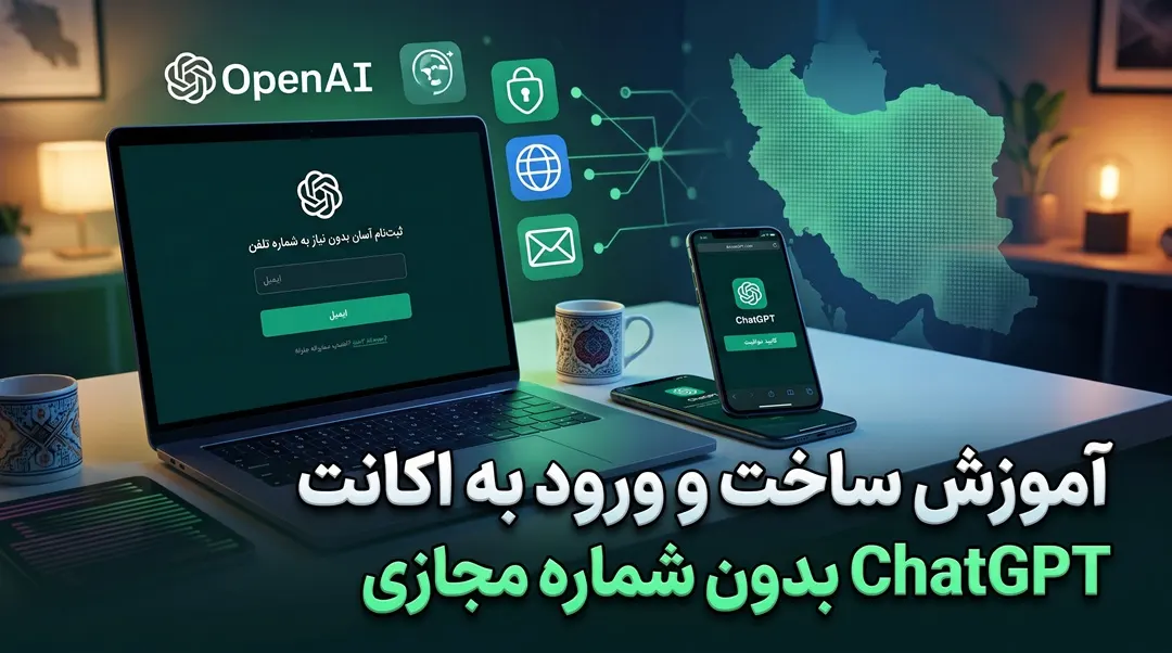 آموزش ساخت و ورود به اکانت ChatGPT بدون شماره مجازی در ایران (۲۰۲۶)