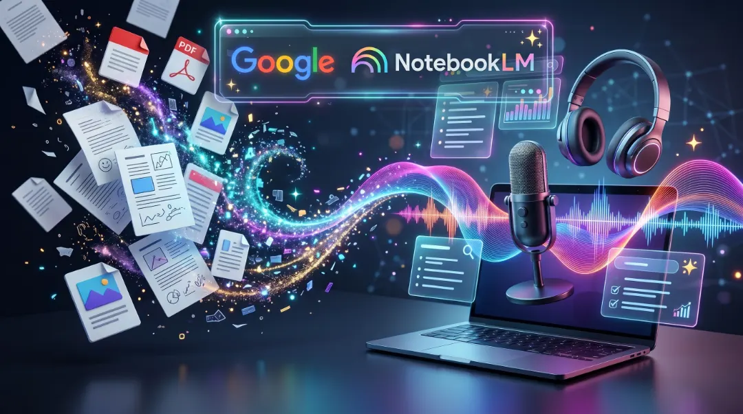آموزش کار با NotebookLM Plus گوگل؛ تبدیل جزوه و PDF به پادکست صوتی تعاملی و خلاصه‌برداری هوشمند