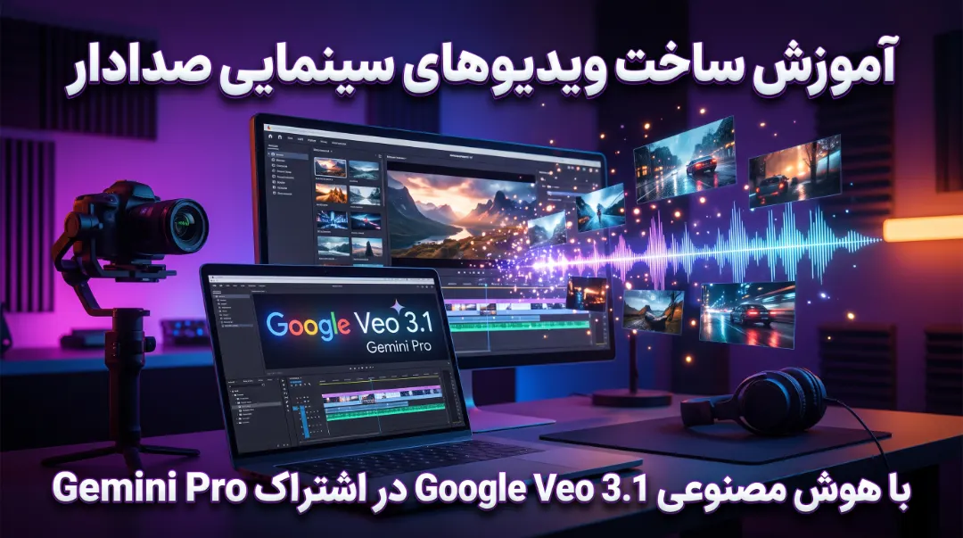 آموزش ساخت ویدیوهای سینمایی صدادار با هوش مصنوعی Google Veo 3.1 در اشتراک Gemini Pro
